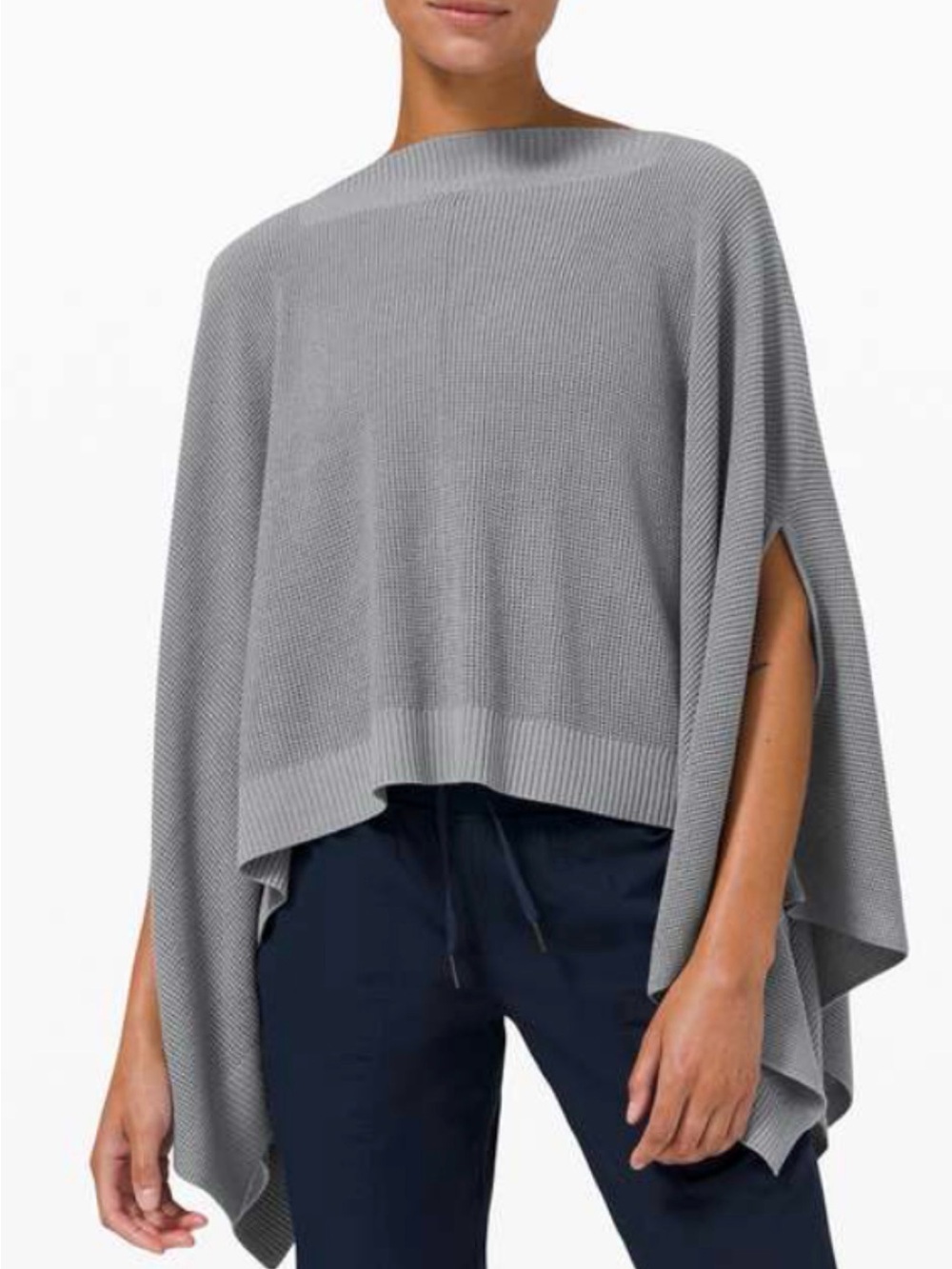 EUC Lululemon Grey Knit Poncho Sweater